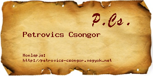 Petrovics Csongor névjegykártya